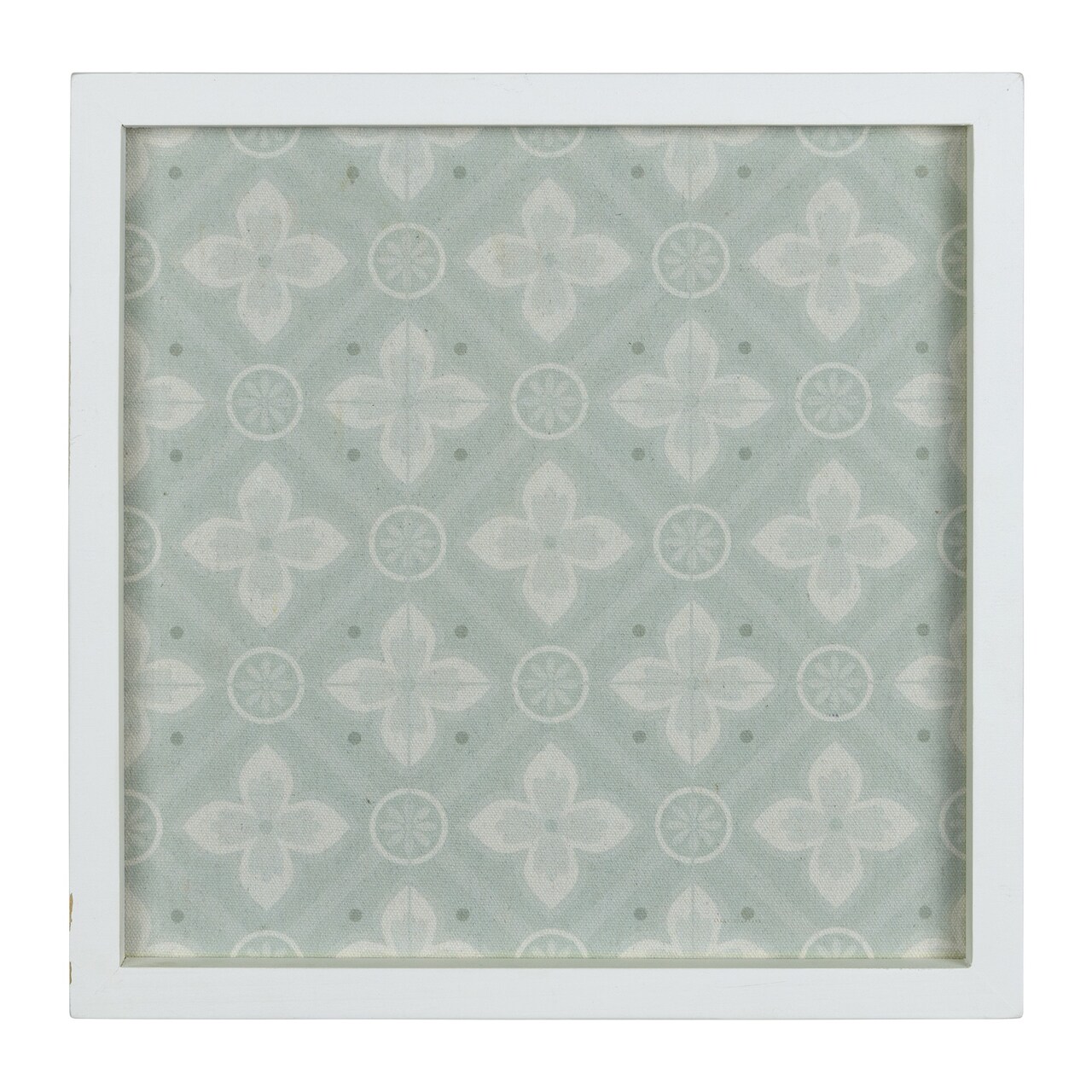 Contemporary Home Living 12" White and Green Square Farmhouse Tile Framed Wall Art